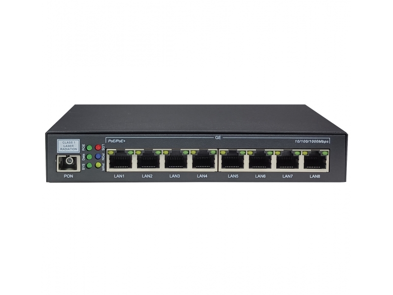 恒申 HS-EP1800-PoE八口千兆PoE EPON ONU交換機(jī) 8GE MDU